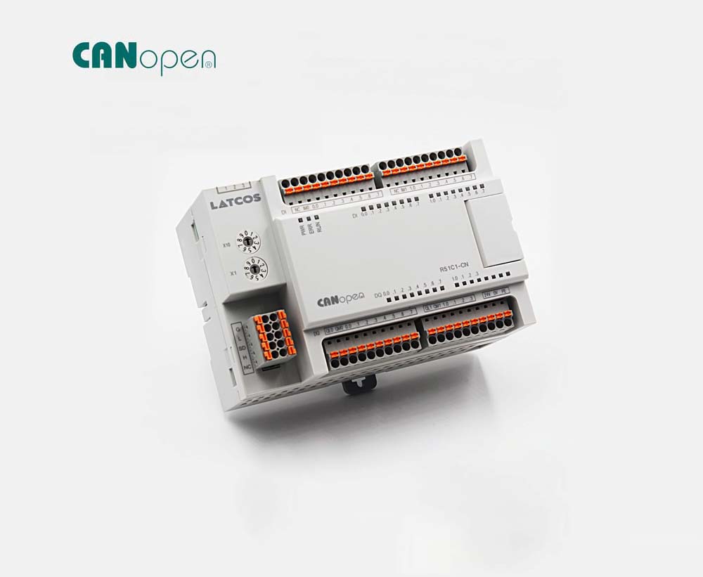 R51C1-CN-平卧式总线模块-CANOPEN通讯 16DI/12DO PNP