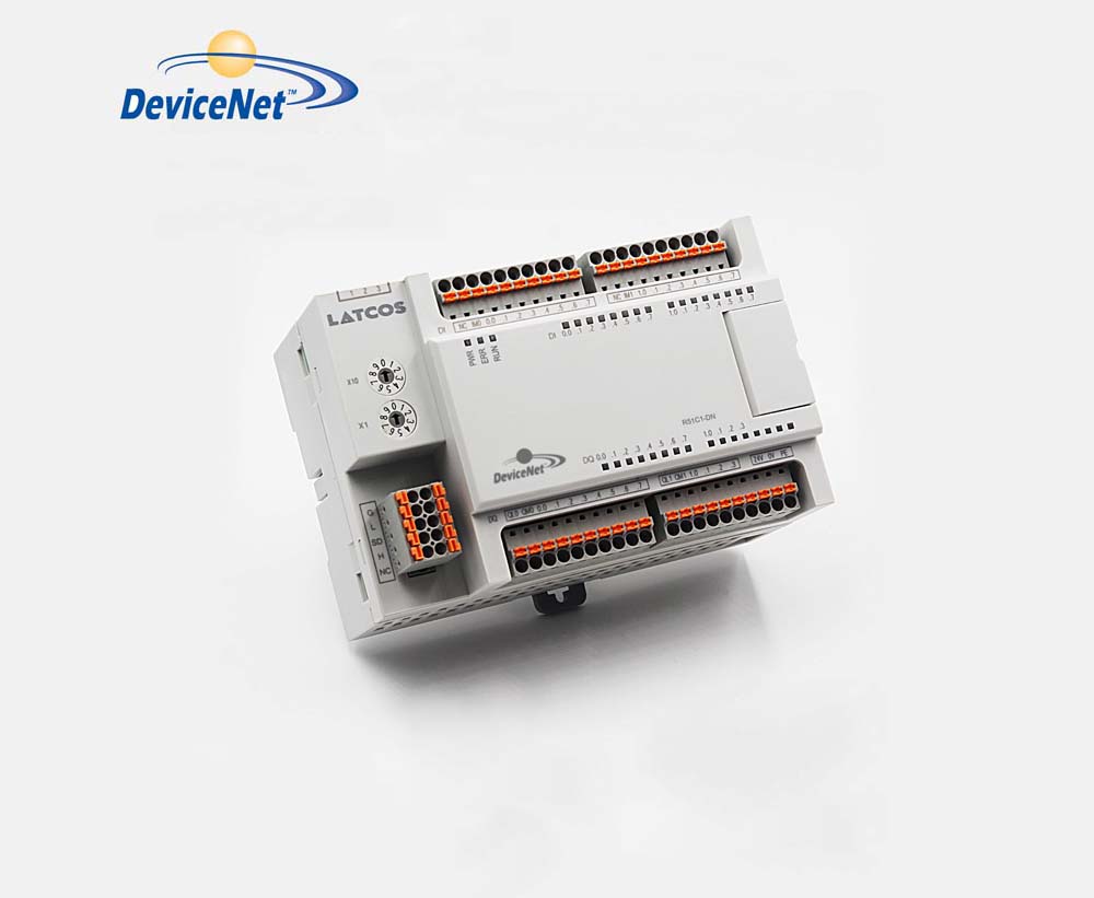 R51C1-DN-平卧式总线模块-DEVICENET通讯 16DI/12DO PNP