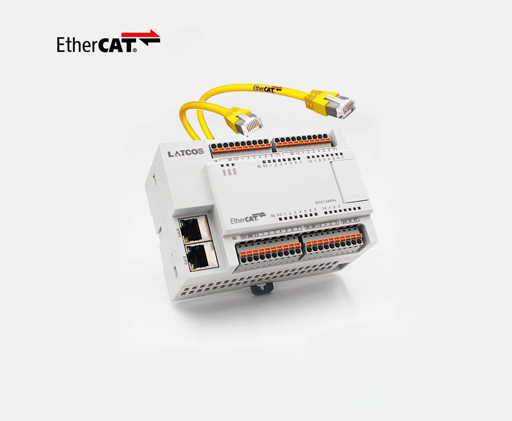 R5202-EA(-Pro)-平卧式总线模块-ETHERCAT通讯 16DI/16DO NPN