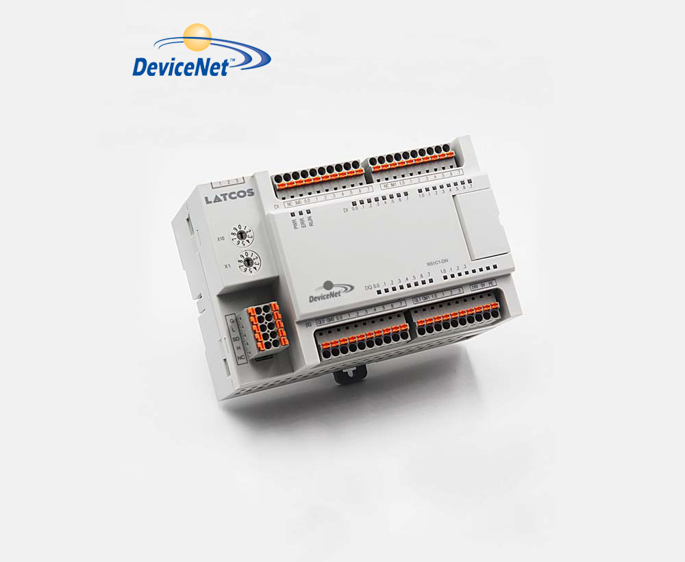 R51C1-DN-平卧式总线模块-DEVICENET通讯 16DI/12DO PNP