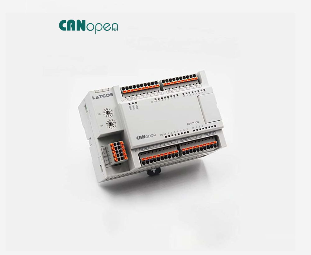 R51C1-CN-平卧式总线模块-CANOPEN通讯 16DI/12DO PNP